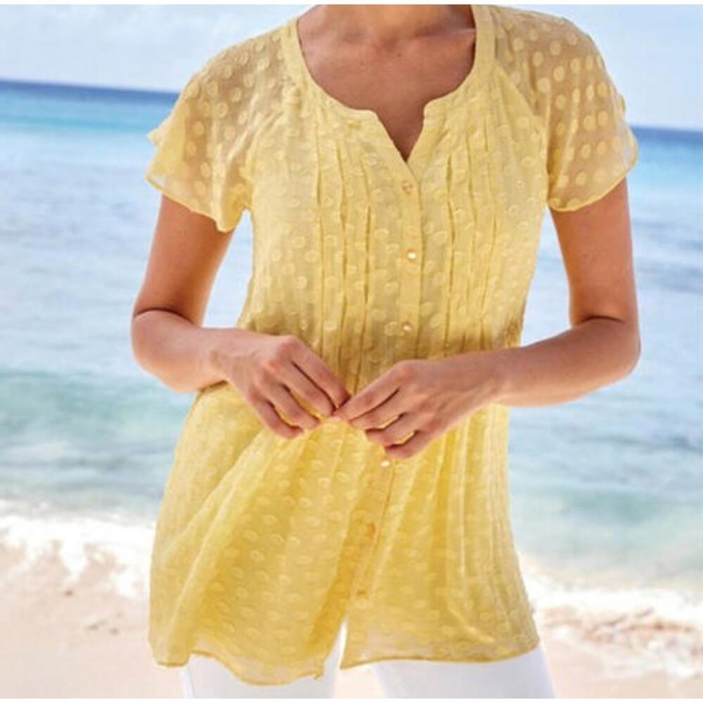 Soft Surroundings Silk Blend Top - L